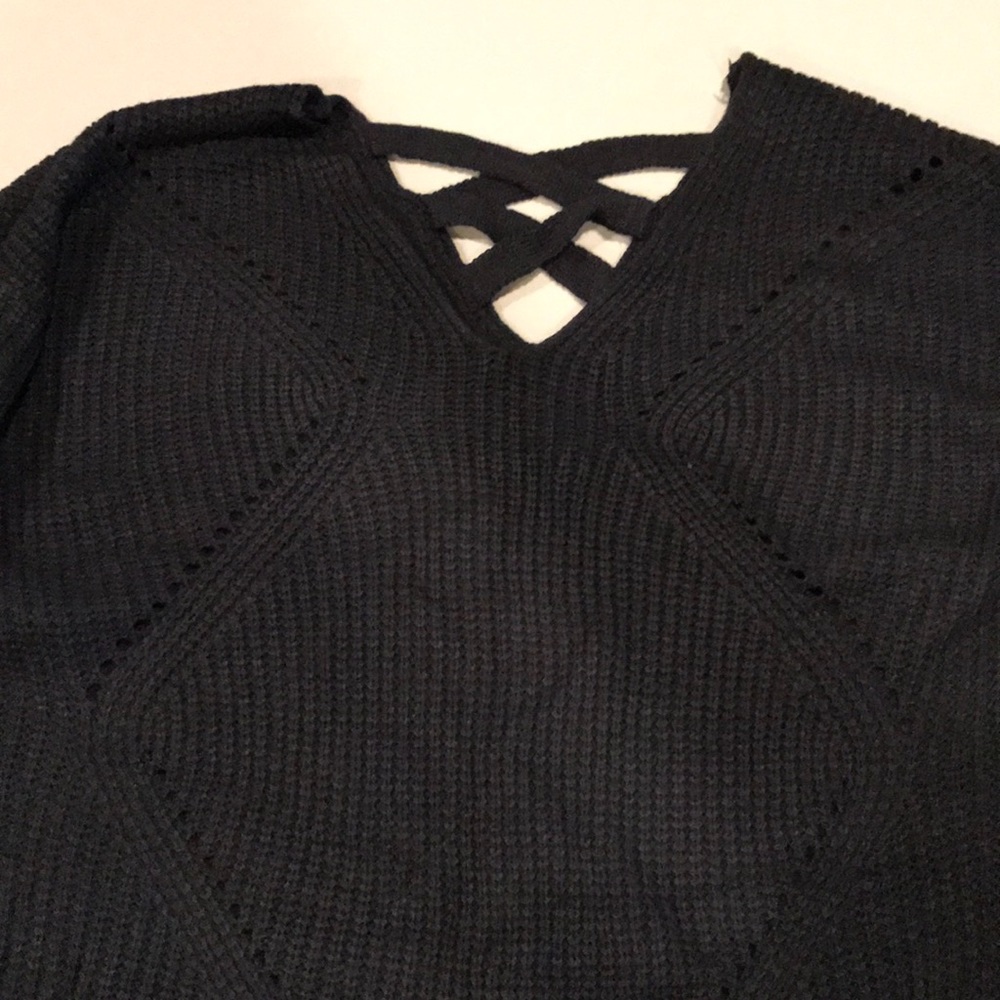 Cutout back detail sweater
